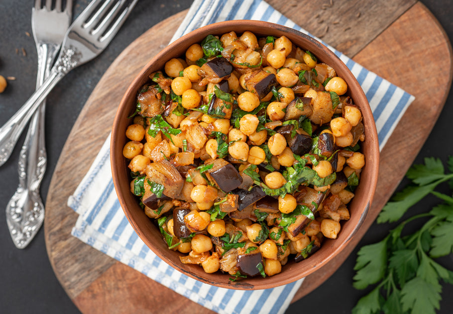 Mount Athos Chickpea, Eggplant & Tomato Stew Recipe