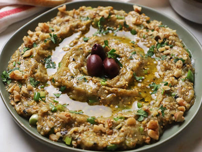 Melitzanosalata - Easy Greek Eggplant Dip with Olive Oil and Garlic Recipe