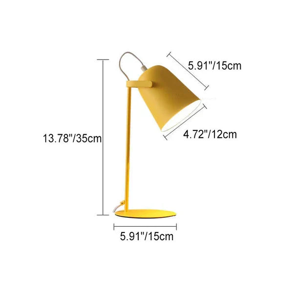 Iron Bucket Table Lamp with E26 Socket and Pastel Color Options