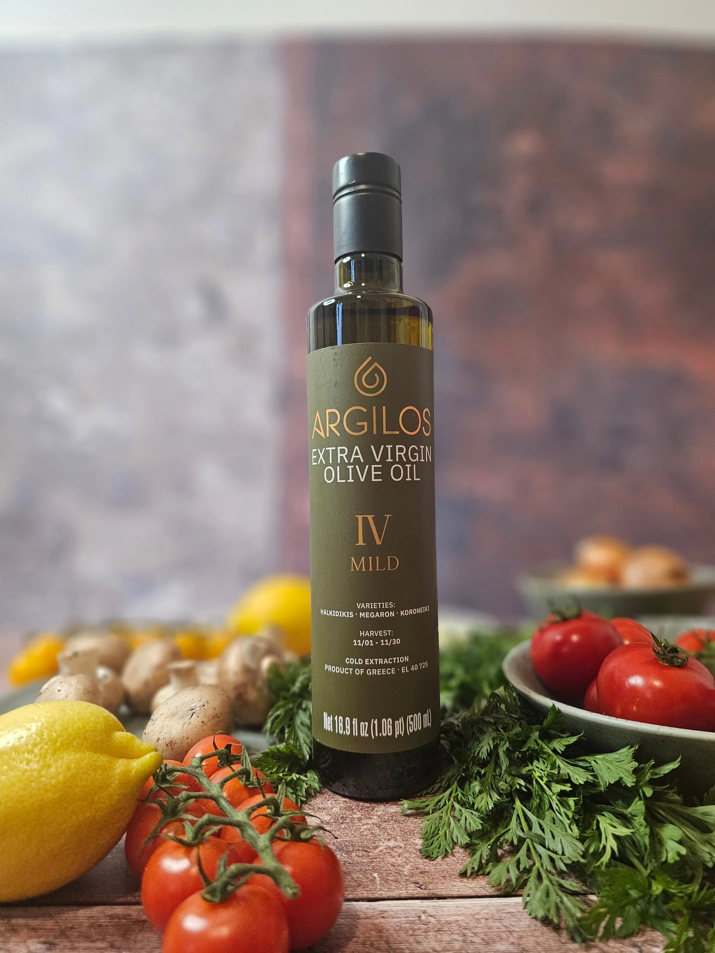 ARGILOS IV MILD Extra Virgin Olive Oil (500ml) - Nostos Goods
