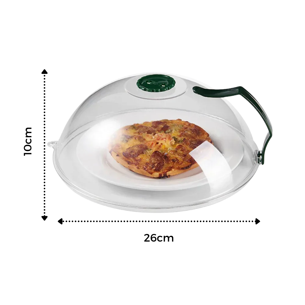 Microwave Splatter Guard with Steam Vent for 10.3in Plates, Dishwasher Safe