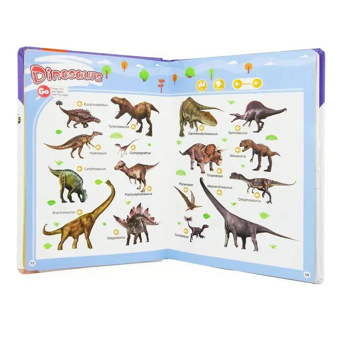 Interactive English Learning Book with 300 Words and Touch Sound Buttons