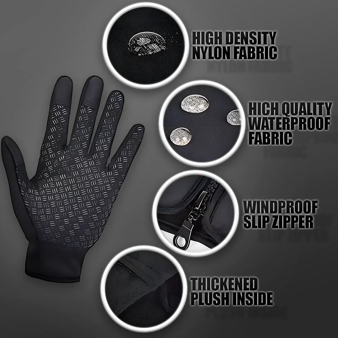 Winter Gloves with Touchscreen Fingertips and Textured Grip for Cold Weather Protection