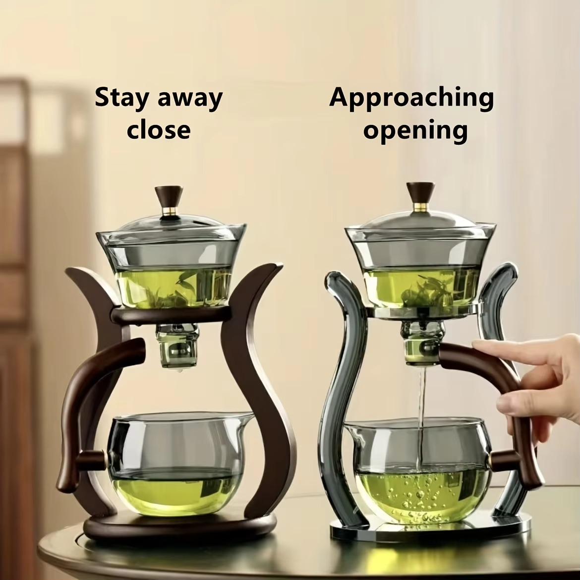 Magnetic Glass Drip Pot with Tea Infuser and Automatic Brew Activation, 20oz