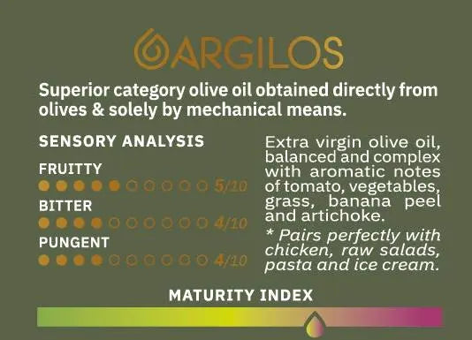 ARGILOS III RIPE Extra Virgin Olive Oil (500ml) - Nostos Goods