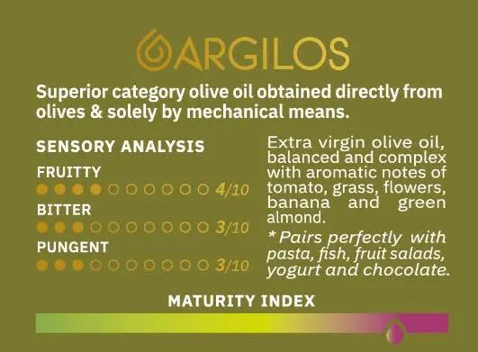 ARGILOS IV MILD Extra Virgin Olive Oil (500ml) - Nostos Goods