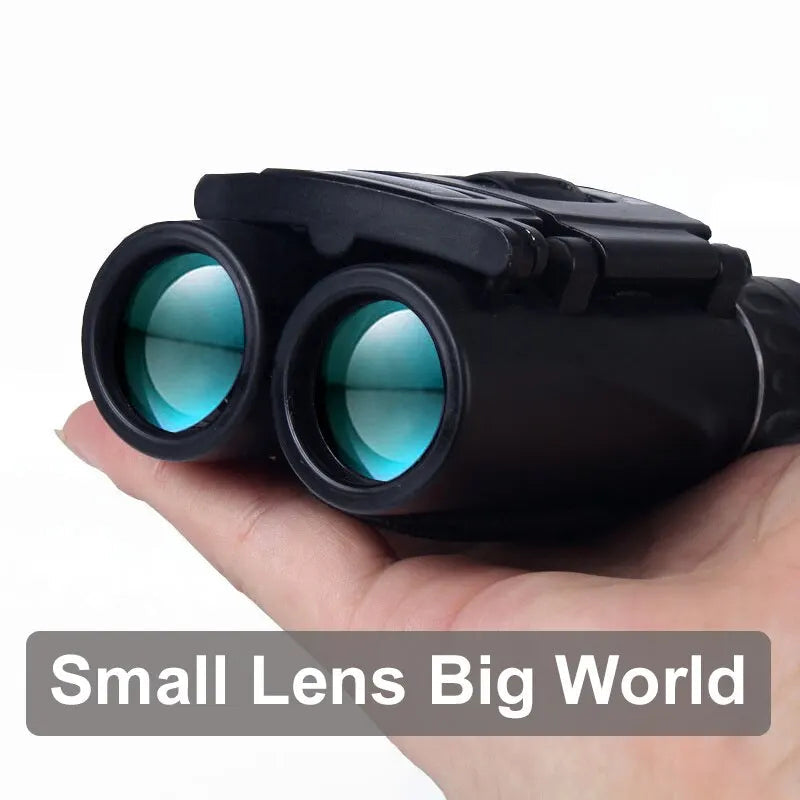 40x Magnification Compact Binoculars with Infrared Lens and Foldable Design