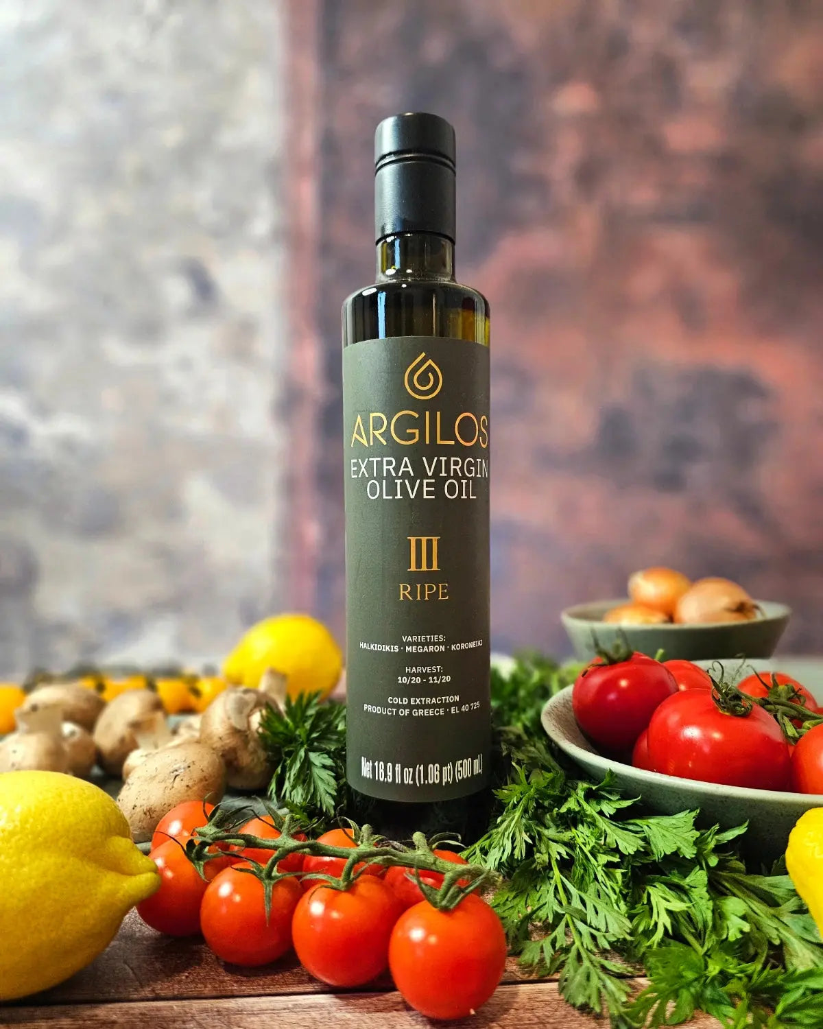 ARGILOS III RIPE Extra Virgin Olive Oil (500ml) - Nostos Goods