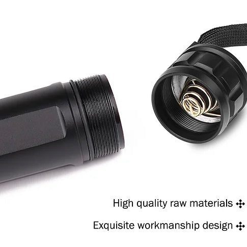 Rechargeable Flashlight with Telescopic Zoom and Three Brightness Modes, IPX6 Water Resistant