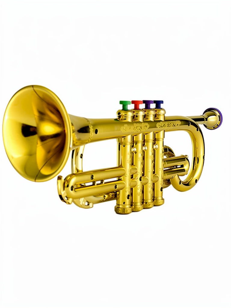 Four Key Trumpet Toy for Kids Ages 3 and Up with Color-Coded Keys