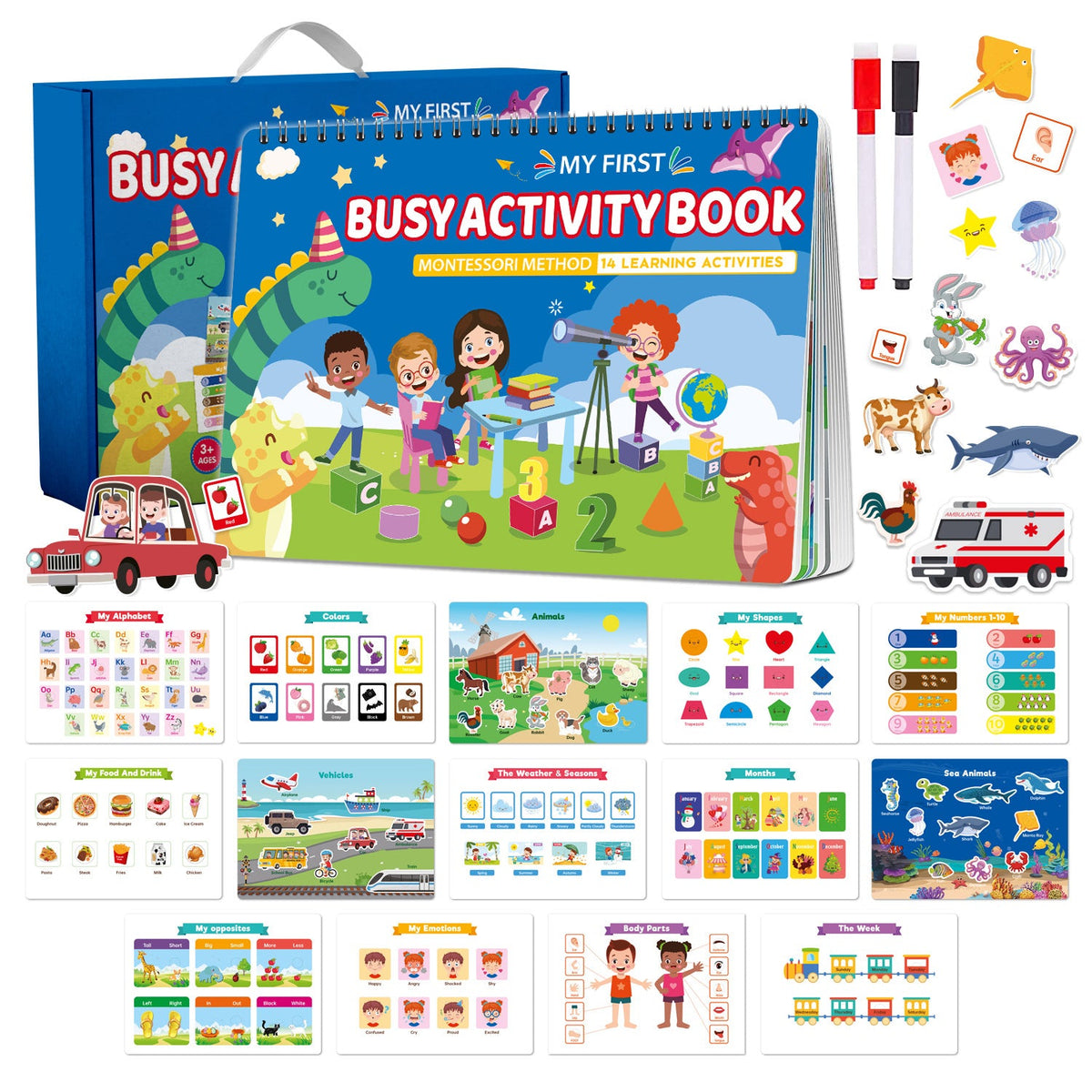 Interactive Activity Book with Matching and Tracing for Early Learning Development