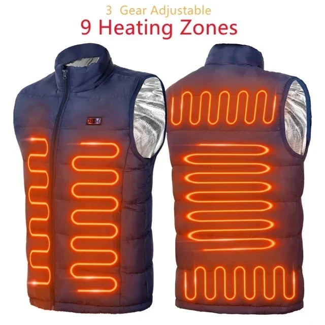 Softshell Heated Jacket with 9 Heating Zones and Power Bank Compatibility