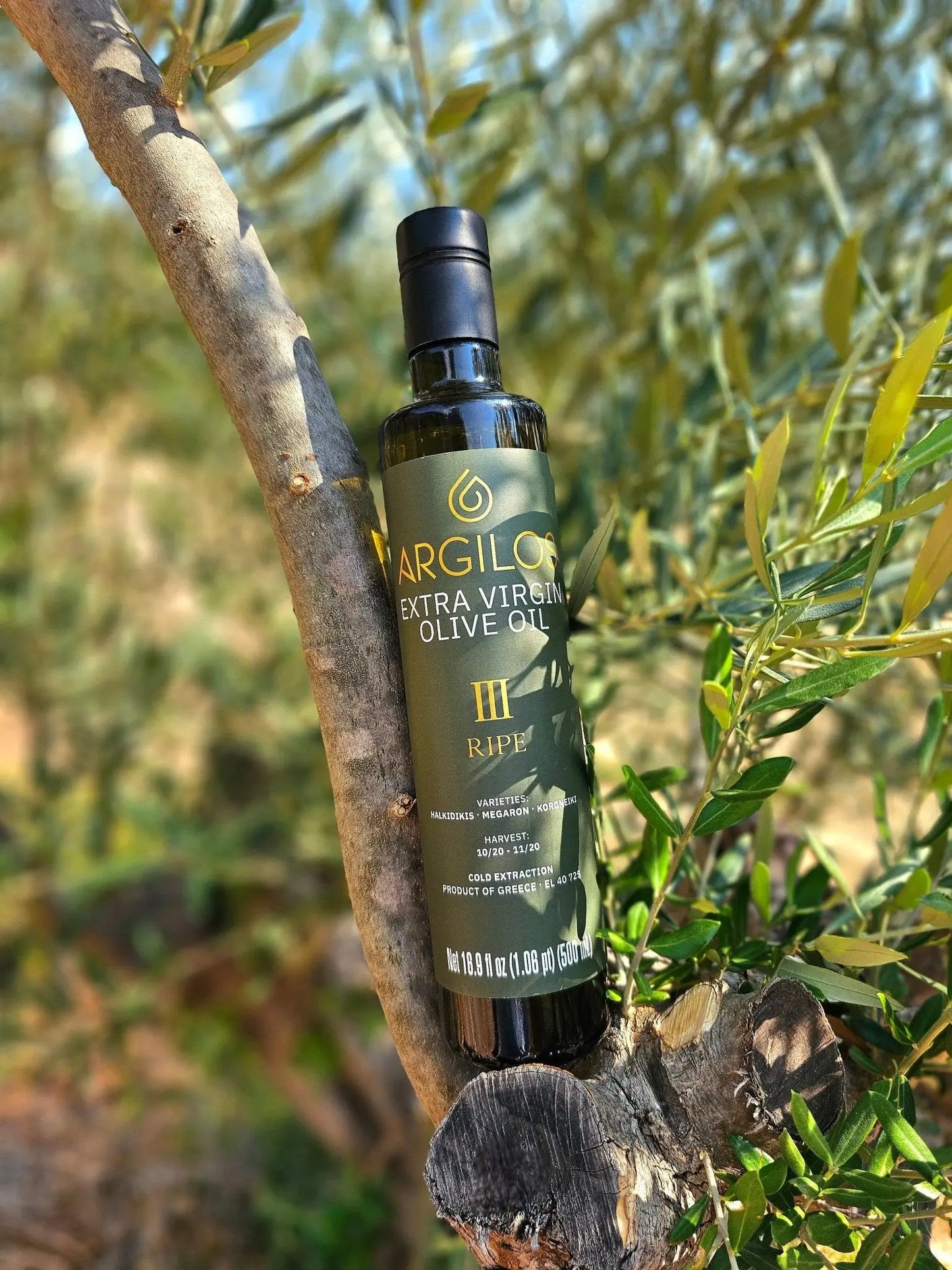 ARGILOS III RIPE Extra Virgin Olive Oil (500ml) - Nostos Goods