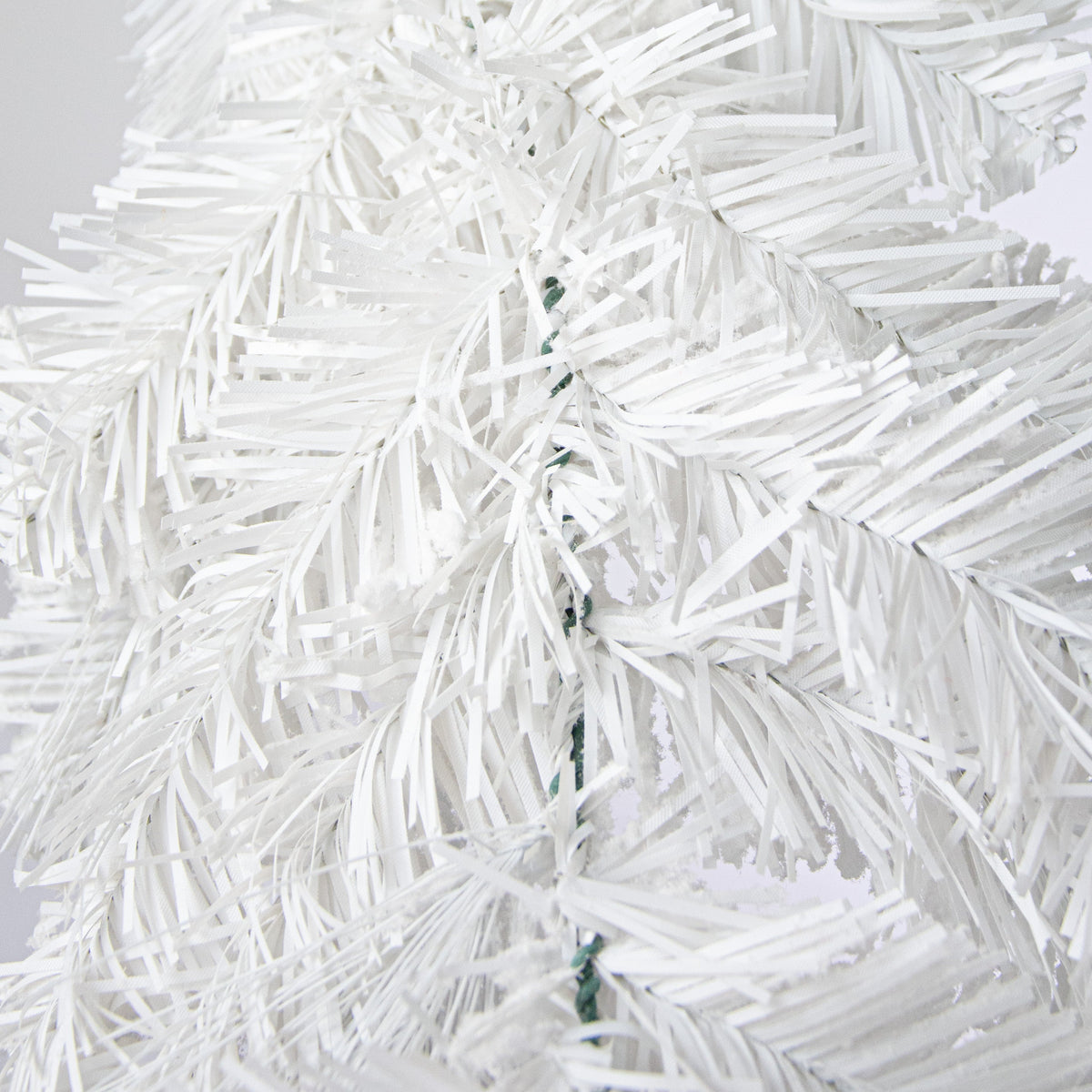 6' Flocked White Pine Garland detail photo 5