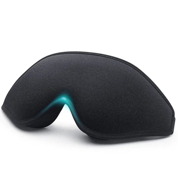 3D Contoured Sleep Mask with Memory Foam and Adjustable Elastic Band