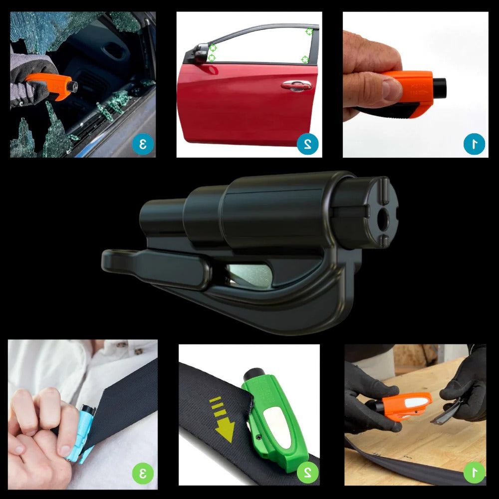 Window Breaker and Seatbelt Cutter for Emergency Vehicle Escape