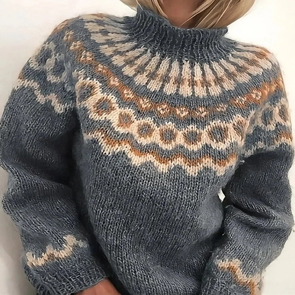 Turtleneck Wool Sweater with Breathable Insulation and Wind Protection