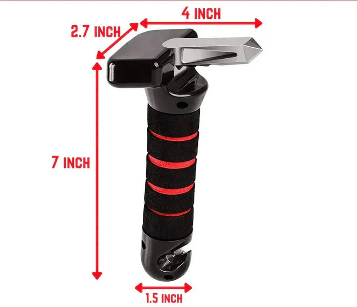 Vehicle Door Assist Handle with Window Breaker, Seatbelt Cutter, 330lb Capacity