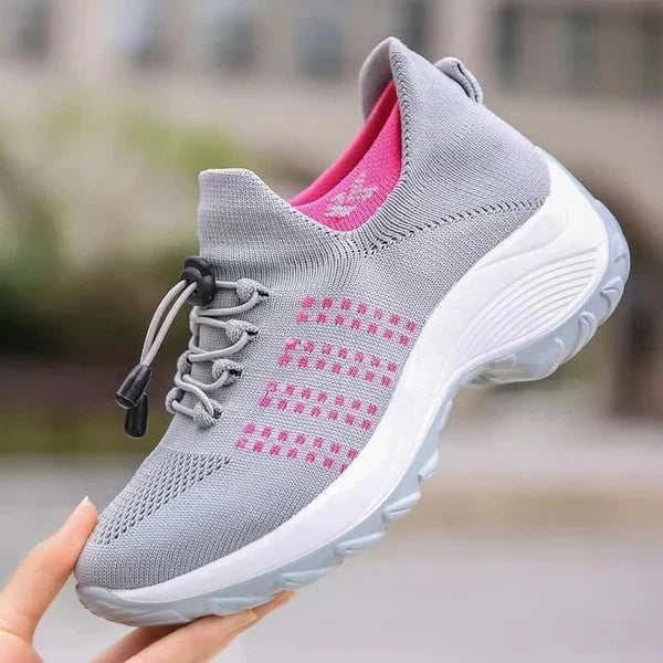 Ergonomic Sneakers with Arch Support and Shock Absorbing Sole, Breathable Mesh