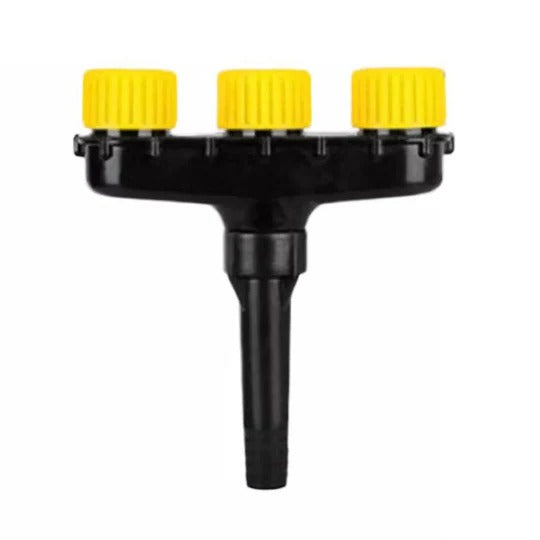 Garden Hose Nozzle with Adjustable Spray Patterns and Standard Connection