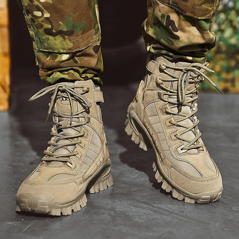 Winter Tactical Boots with Gripping Tread and Insulated Lining, Ankle High