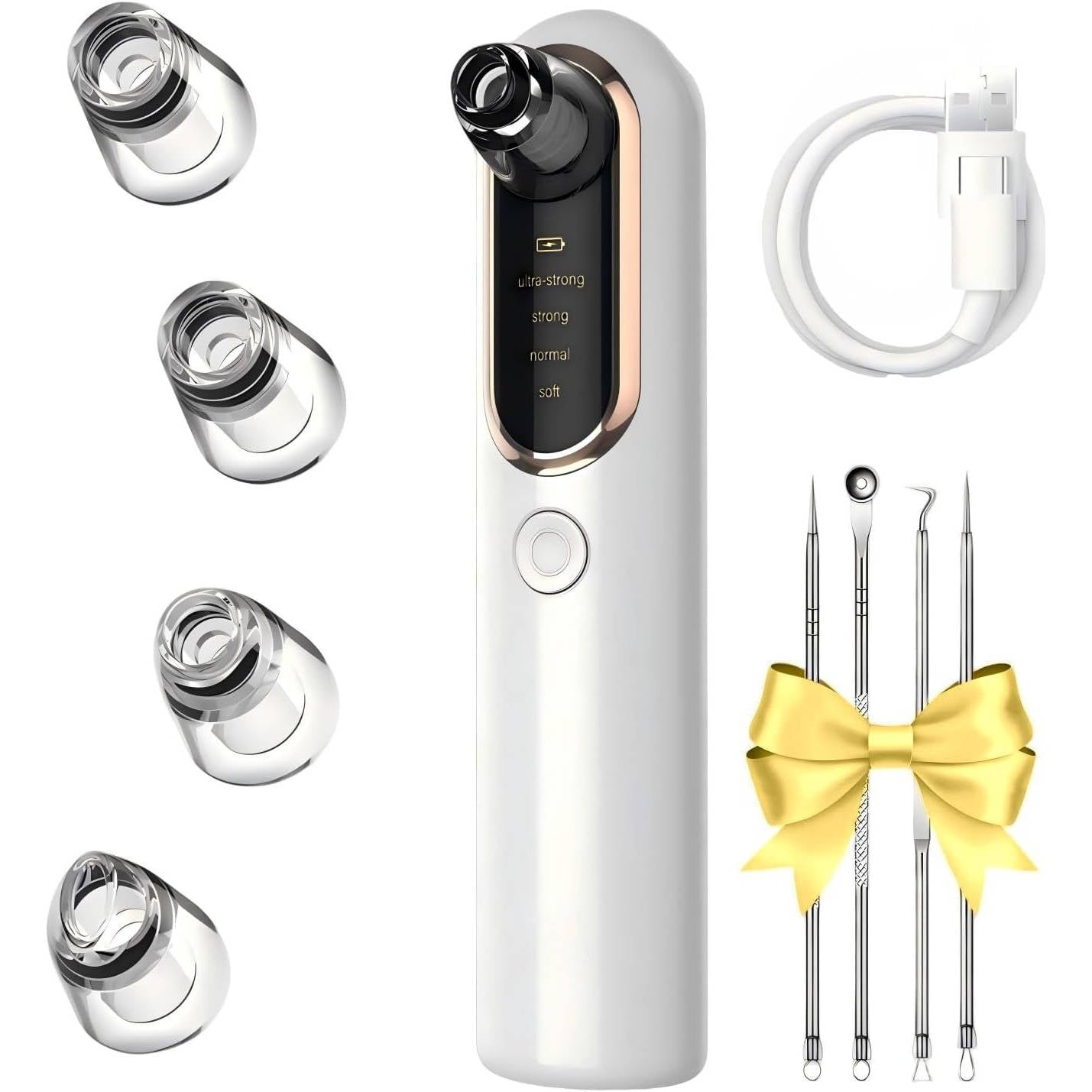 Pore Vacuum with 4 Suction Levels and LCD Display, 5 Replaceable Probe Heads
