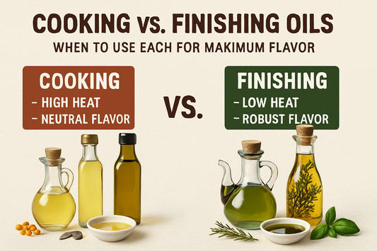 cooking oil vs finishing oil