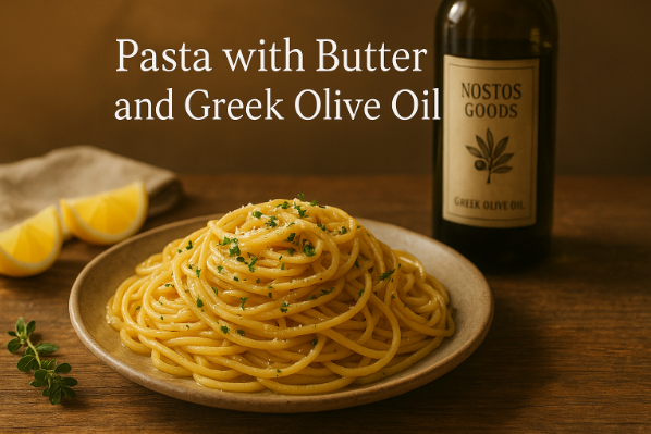 Pasta with Butter and Greek Oilve Oil