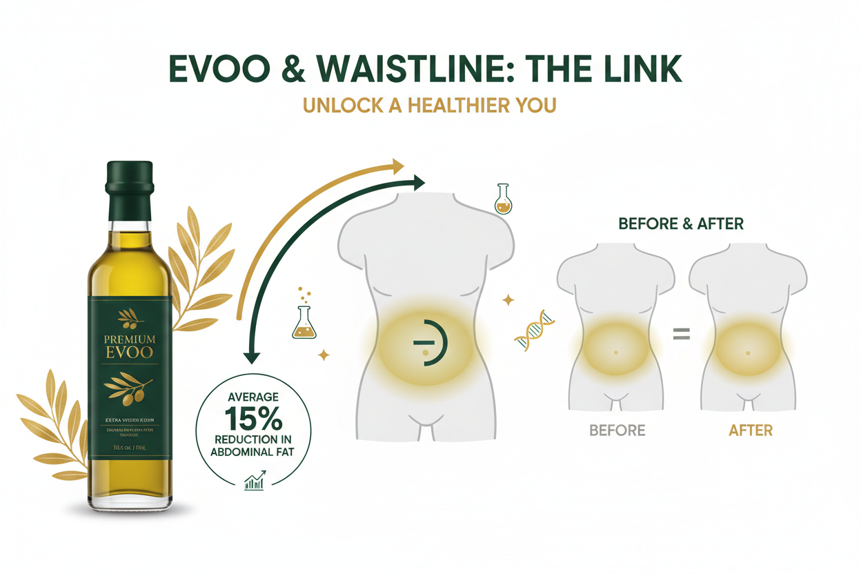 Regular Extra Virgin Olive Oil Intake Linked to Lower Abdominal Fat, Study Finds