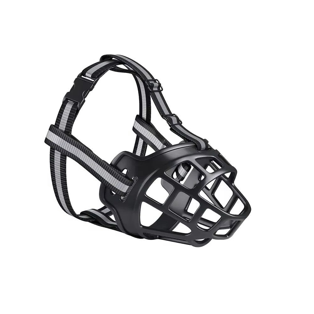 Breathable Rope Dog Muzzle with Reflective Safety Straps for Small to Large Dogs