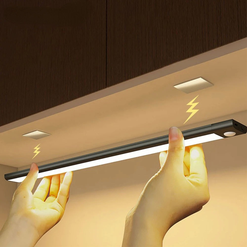 Motion Sensor Cabinet Light with Magnetic Mount and Adjustable Color Temperature, 9mm Slim