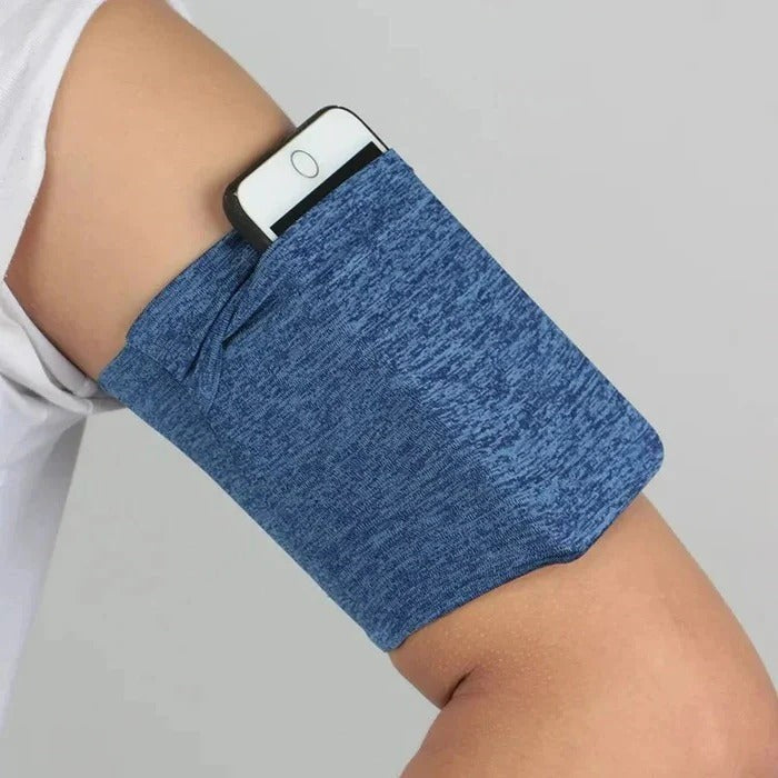 Elastic Arm Sleeve Phone Holder with Zipper Pocket for Running and Workout