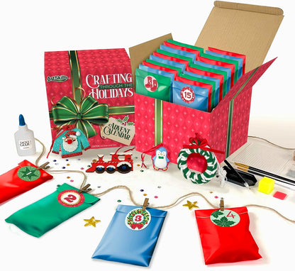 Advent Craft Calendar with Diamond Art and Paint by Number, 25 Numbered Bags