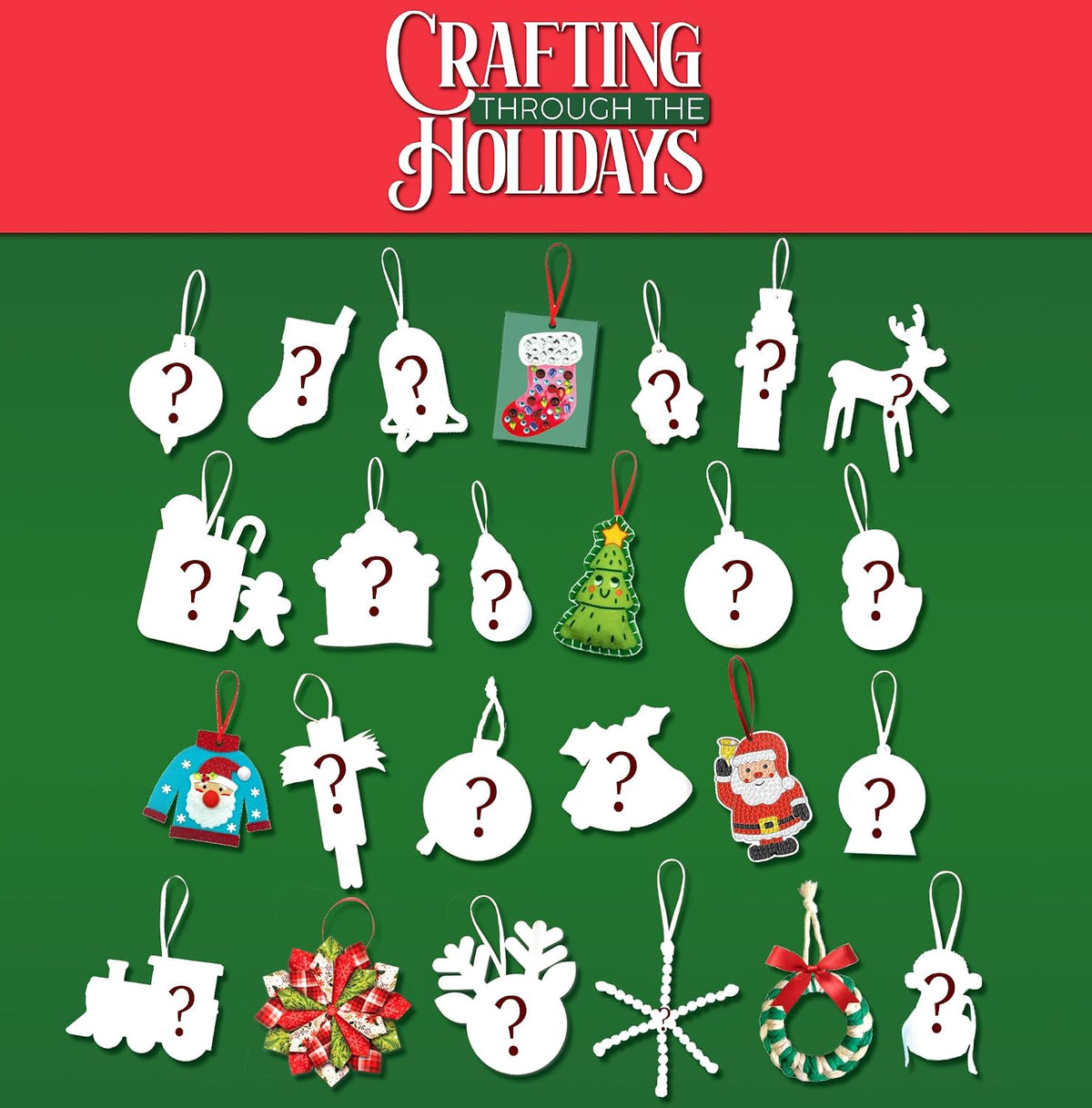 Advent Craft Calendar with Diamond Art and Paint by Number, 25 Numbered Bags
