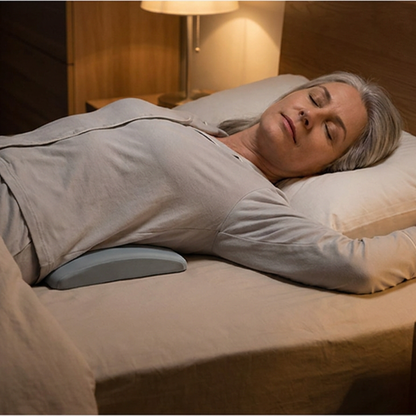 Lower Back Support Pillow with Memory Foam Core and Tapered Edge Design