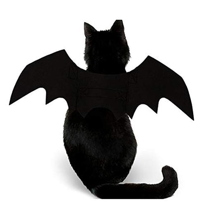 Felt Bat Wings for Cats and Small Dogs with Adjustable Bands