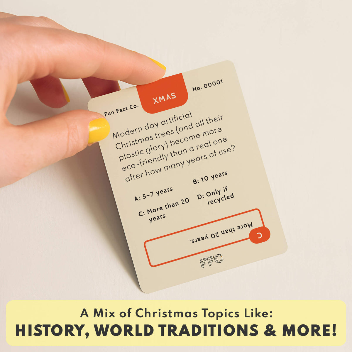 Holiday Trivia Card Deck with Global Christmas Facts and Multiple Question Formats