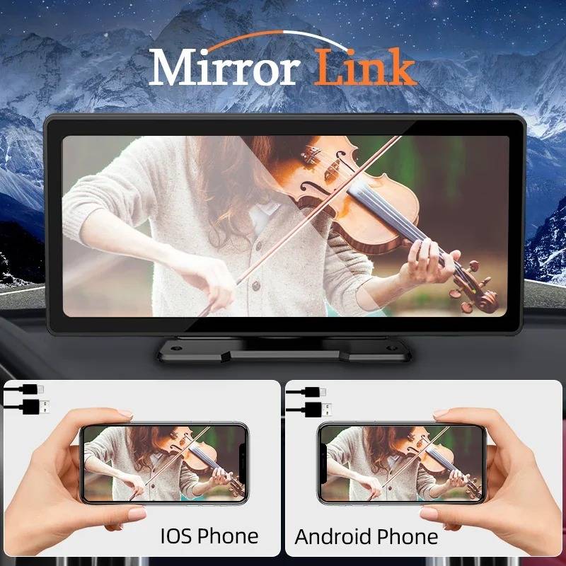 Touch Screen Car Stereo with Wireless Phone Pairing and Backup Camera, Voice Control