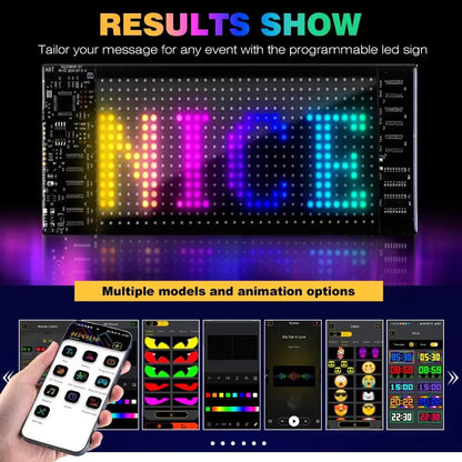 Car Window LED Light Panel with App Control and Remote, Music Sync