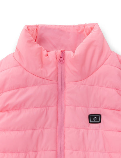 Girls Electric Heated Puffer Vest with Rechargeable Battery Pack and Zipper Pockets