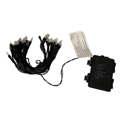 Purple Fairy Lights String with Black Wire for Halloween Decor
