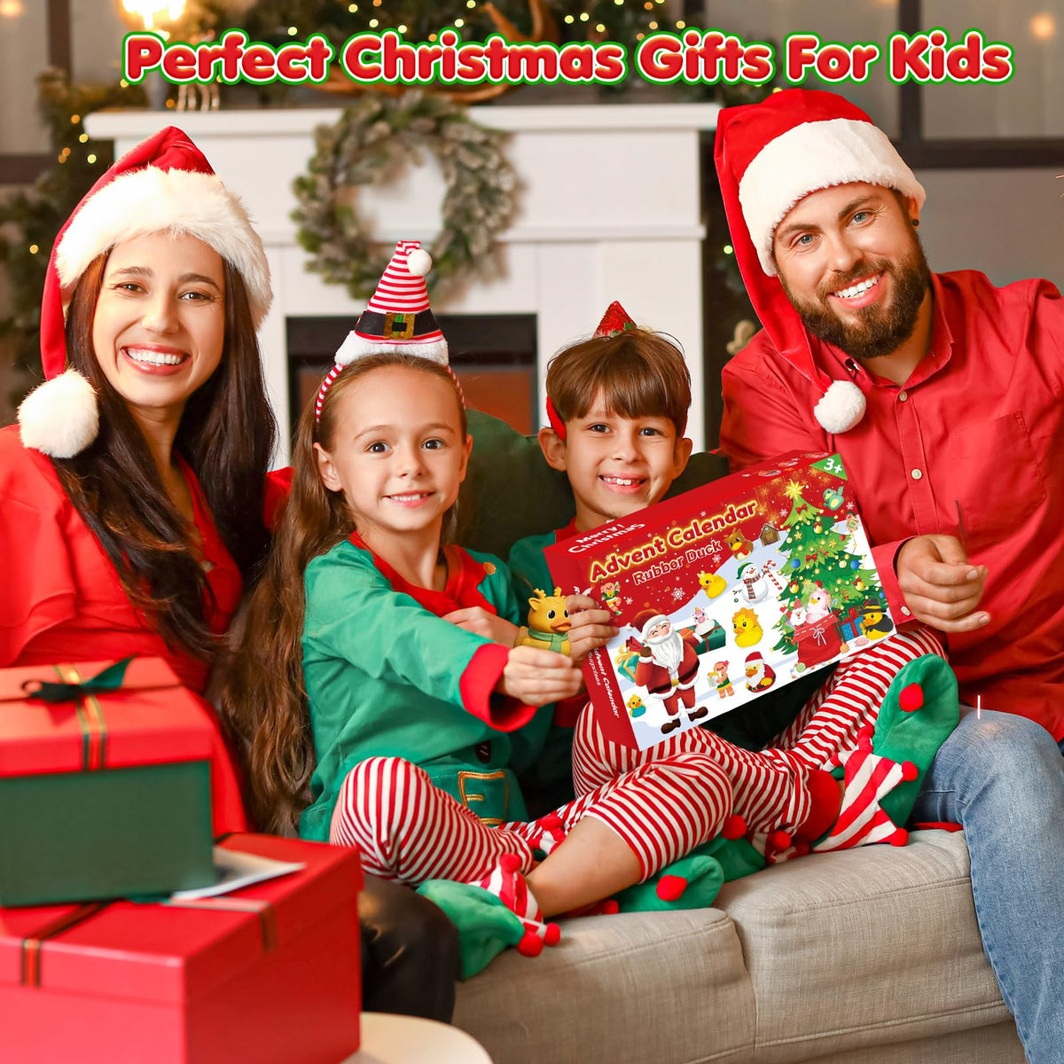 24-Piece Holiday Rubber Duck Advent Calendar with Festive Costumes for Kids Ages 3-8