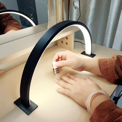 Arc LED Desk Lamp with Adjustable Brightness and Color Temperature Control