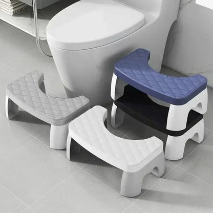 Toilet Stool with Textured Grip Surface and Compact Design for Better Posture