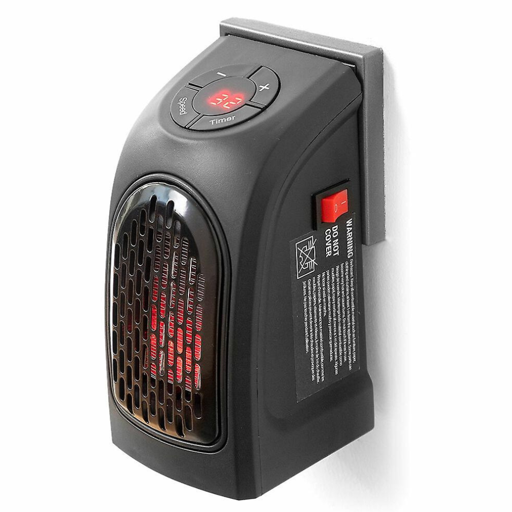 Wall Mount Ceramic Heater with Dual Fan Speed and 12-Hour Timer