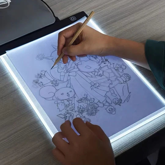 Tracing Light Pad with Adjustable Brightness and Even LED Illumination, A4 and A5 Sizes
