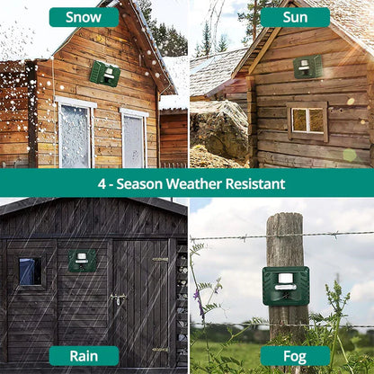 Motion-Activated Ultrasonic Animal Repeller with 70ft Detection and Solar Power