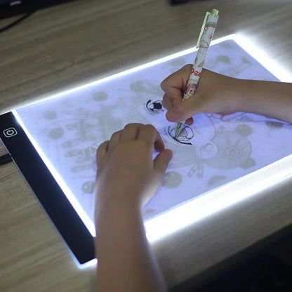 Tracing Light Pad with Adjustable Brightness and Even LED Illumination, A4 and A5 Sizes