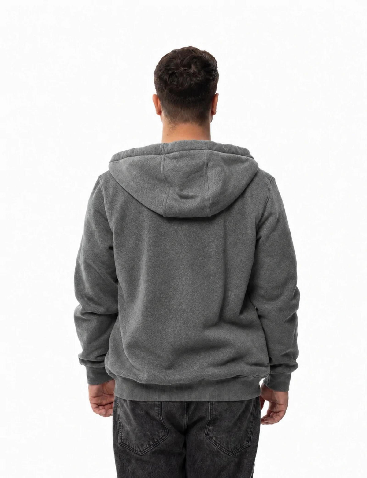 Mens Electric Heated Zipper Sweatshirt with Rechargeable Battery Pack and Dual Heating Zones