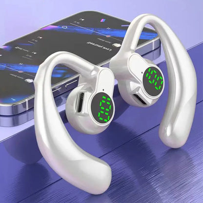Air Conduction Headphones with Rotating Ear Hooks and Touch Controls, 20-Hour Battery